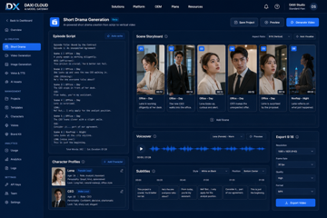Short drama generation dashboard